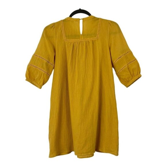 Chelsea & Violet Girls Size Large Yellow Boho Tunic Dress - Picture 3 of 4